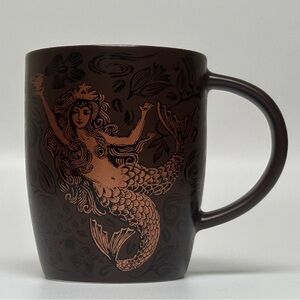 Starbucks Mermaid Siren Coffee Mug Brown 2011 Ceramic 12 oz